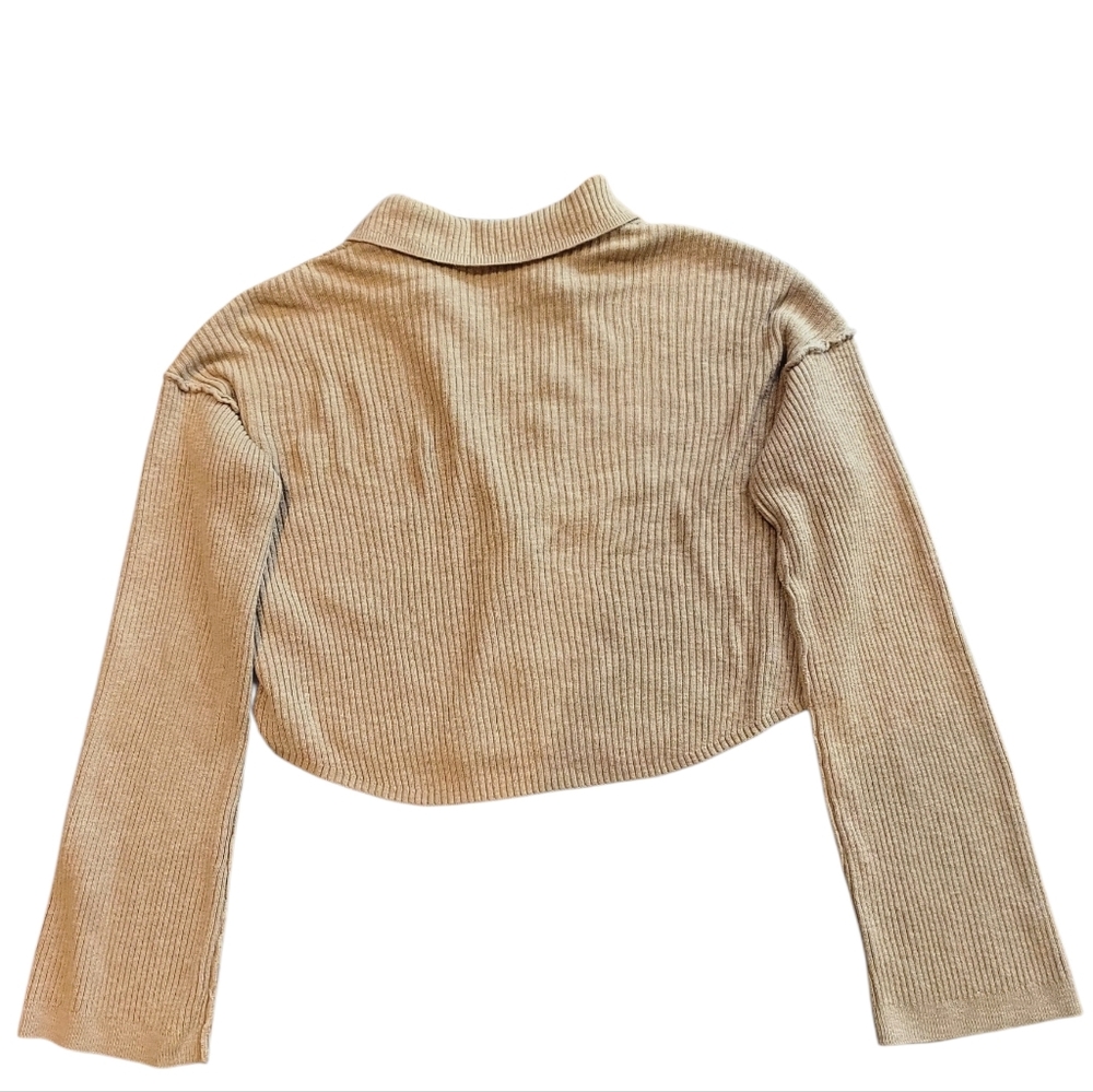 Free People Ella Button Up Sweater Iced Coffee Size XS - Picture 2 of 5